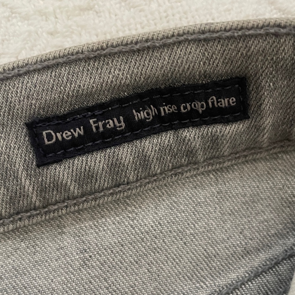 Citizens of Humanity Drew Fray High Rise Flare Crop Ankle Size 26 Ash Gray - Picture 12 of 13